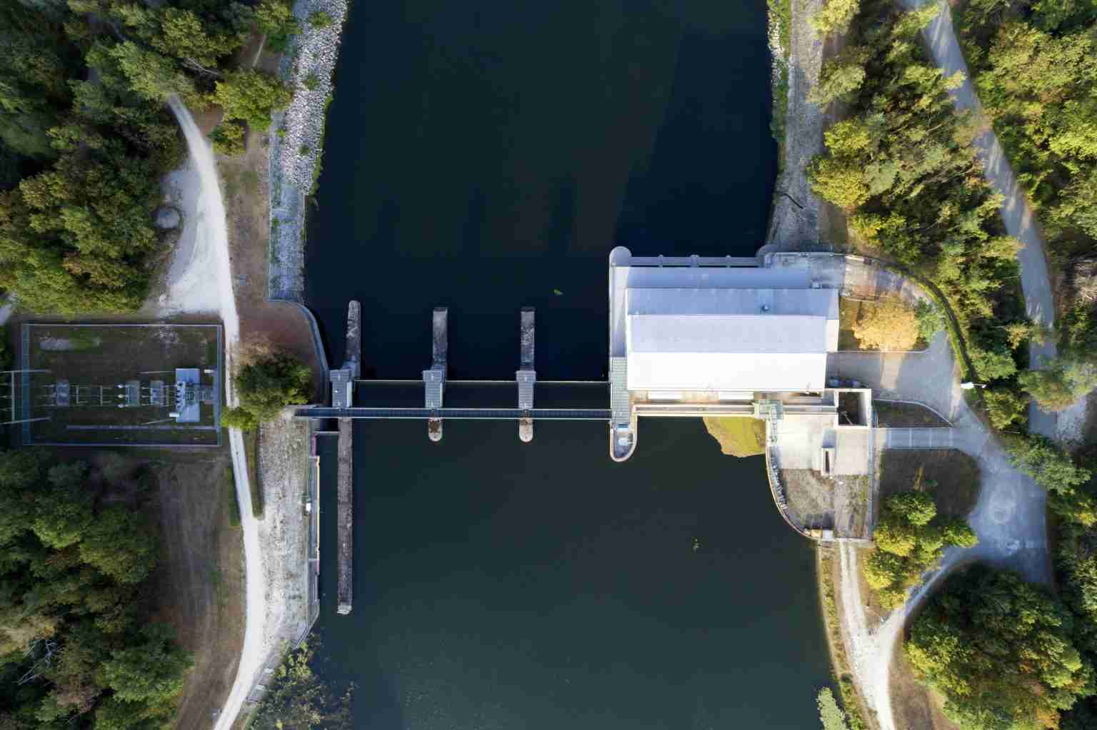 Water Power Plant, Aerial View
